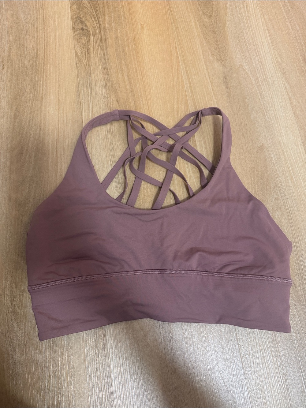 lululemon athletica Mauve Crisscross Back Sports Bra